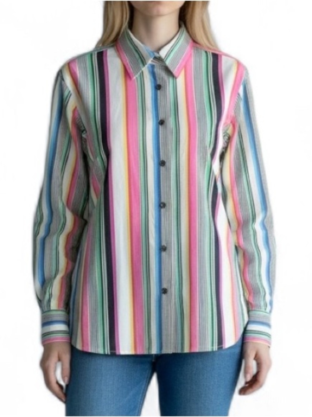 Foxcroft Taylor Striped Top